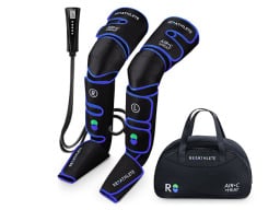 The Air-C + Heat leg massager in black.