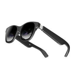 black glasses on white background