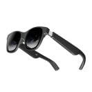 black glasses on white background
