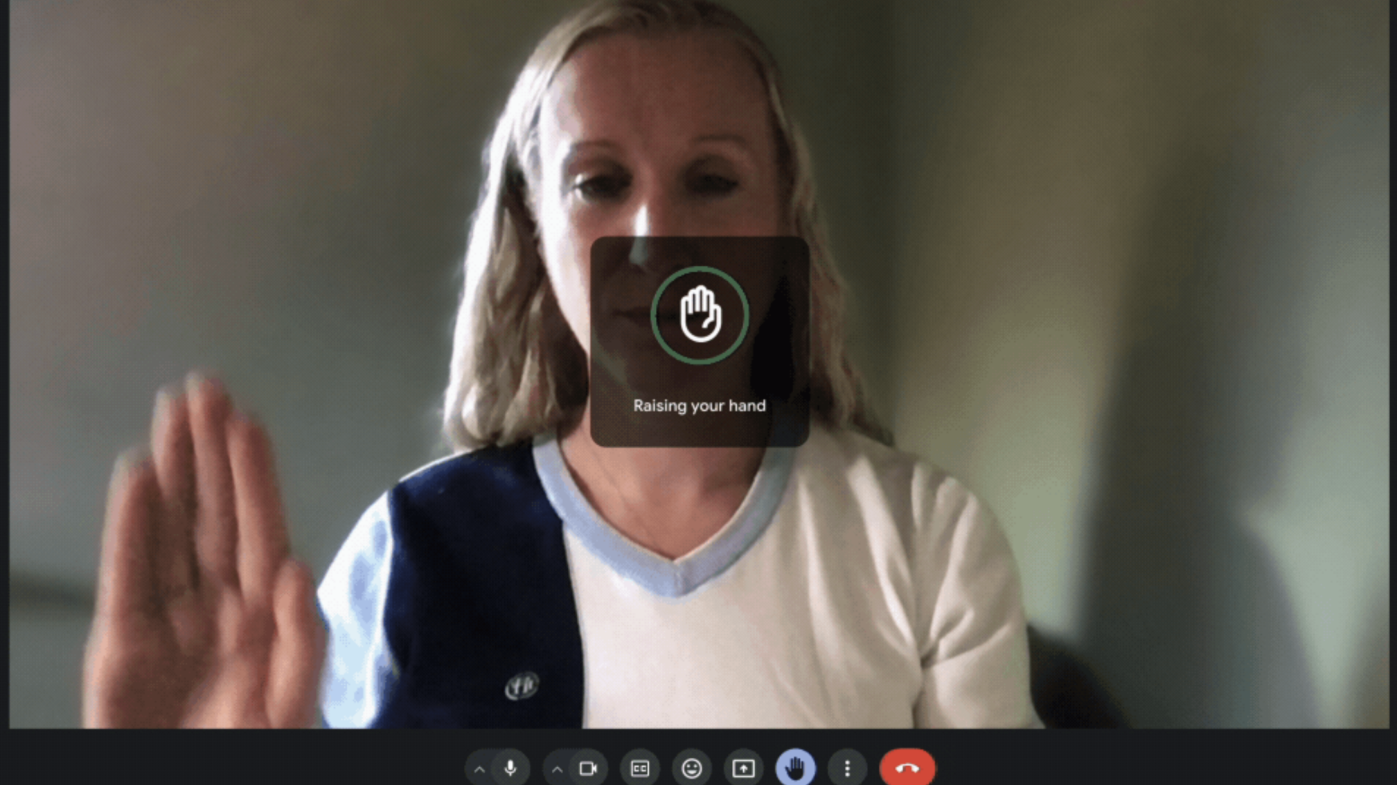 Google Meet hand-raising feature demo