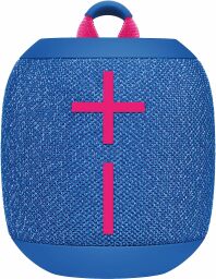 Blue and pink Ultimate Ears speaker