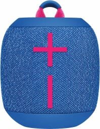 Blue and pink Ultimate Ears speaker