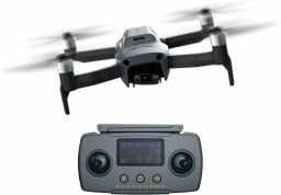 exo drone with controller on white background
