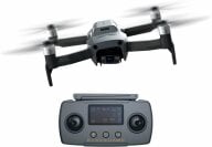 exo drone with controller on white background