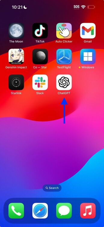 ChatGPT icon on iPhone 15 Pro Max