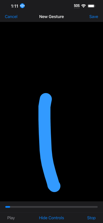 New Gesture field in iOS 17