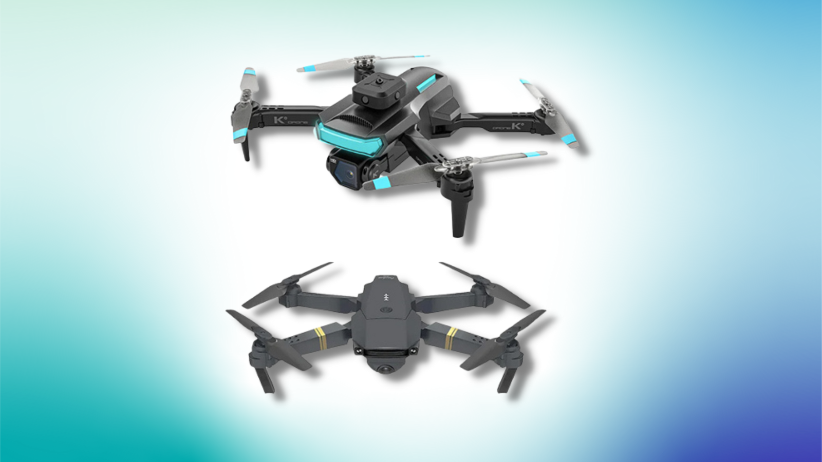 Ninja Dragon drones with blue gradient background