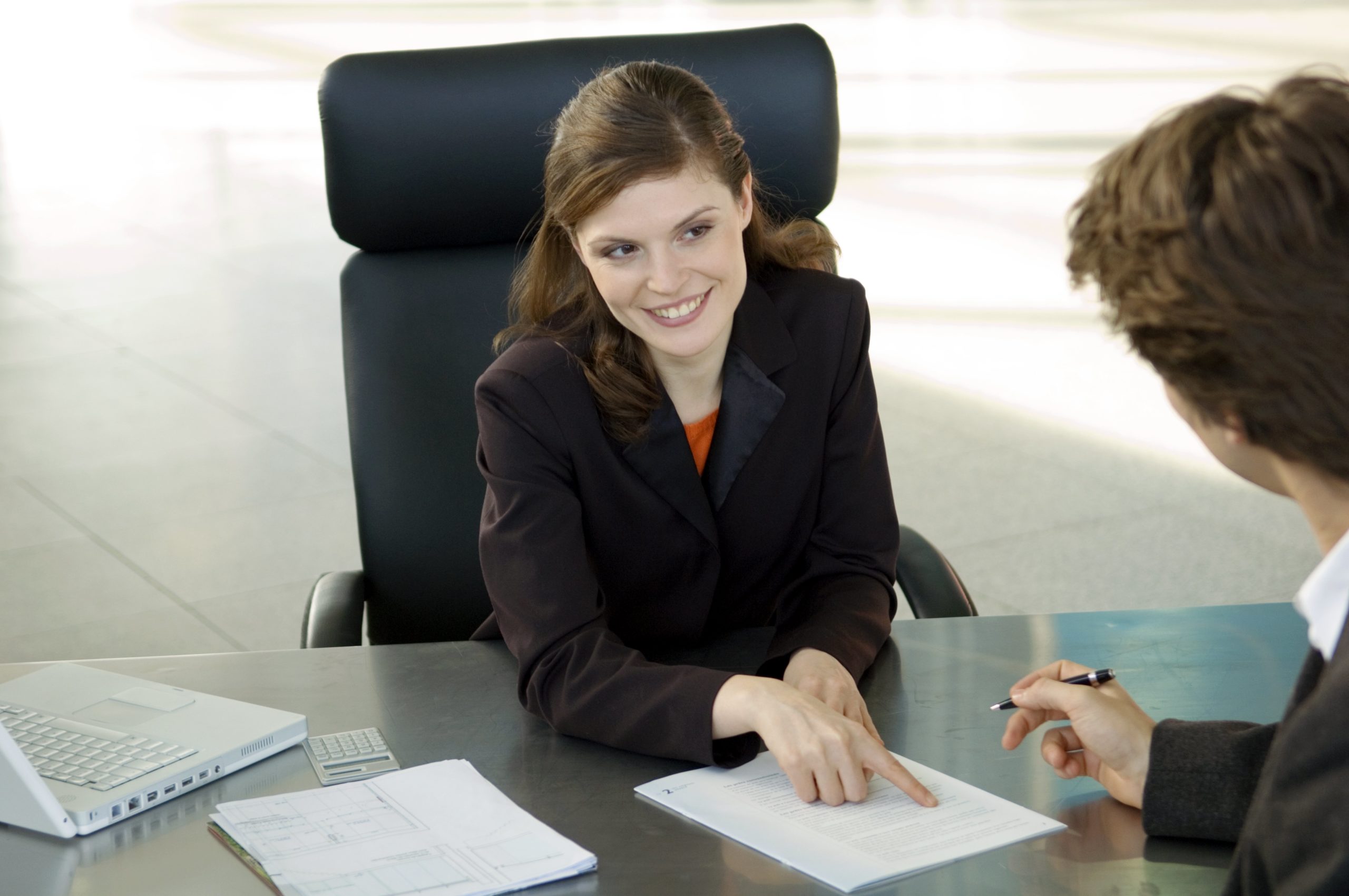 business woman at job interview