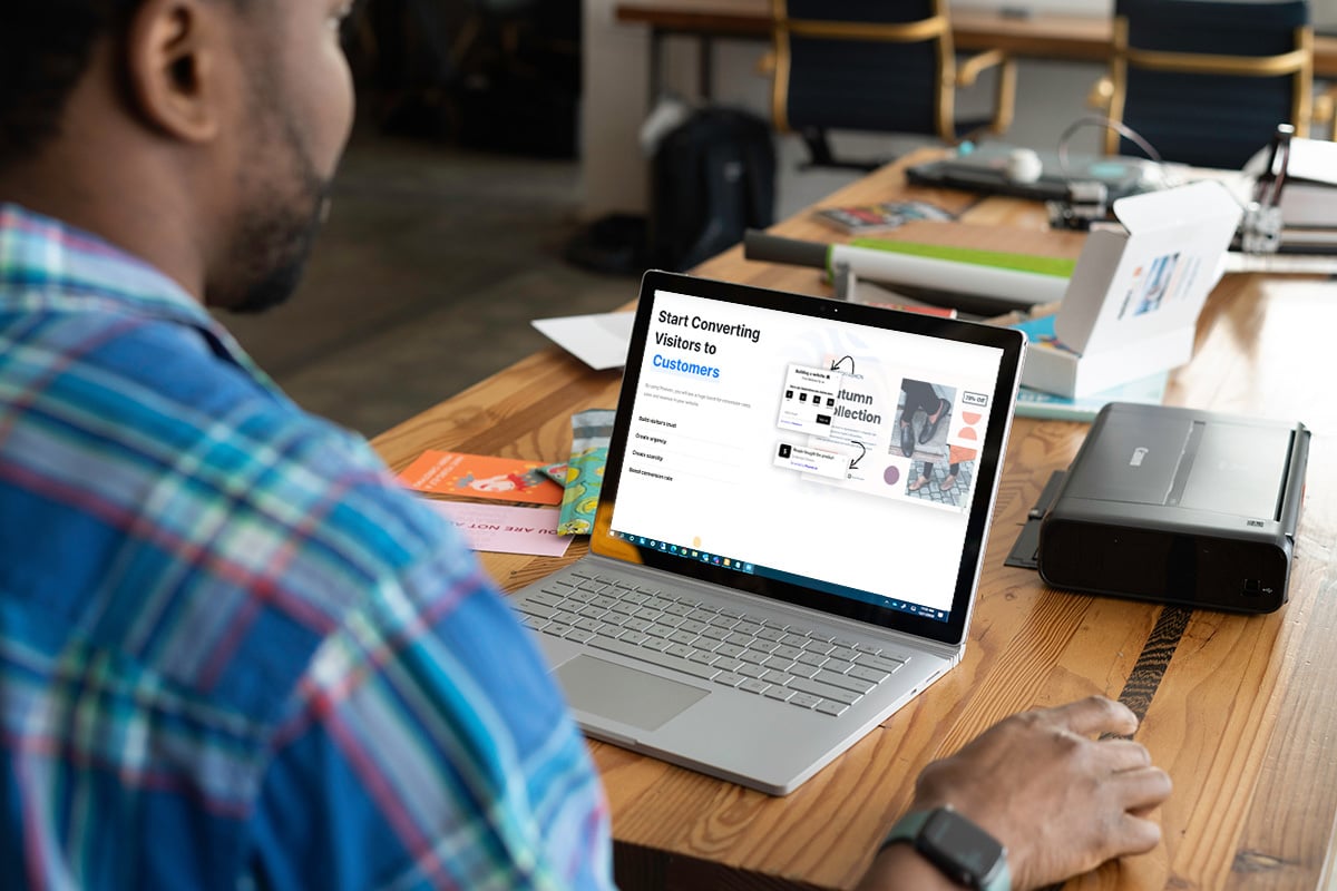 man using Prooven site