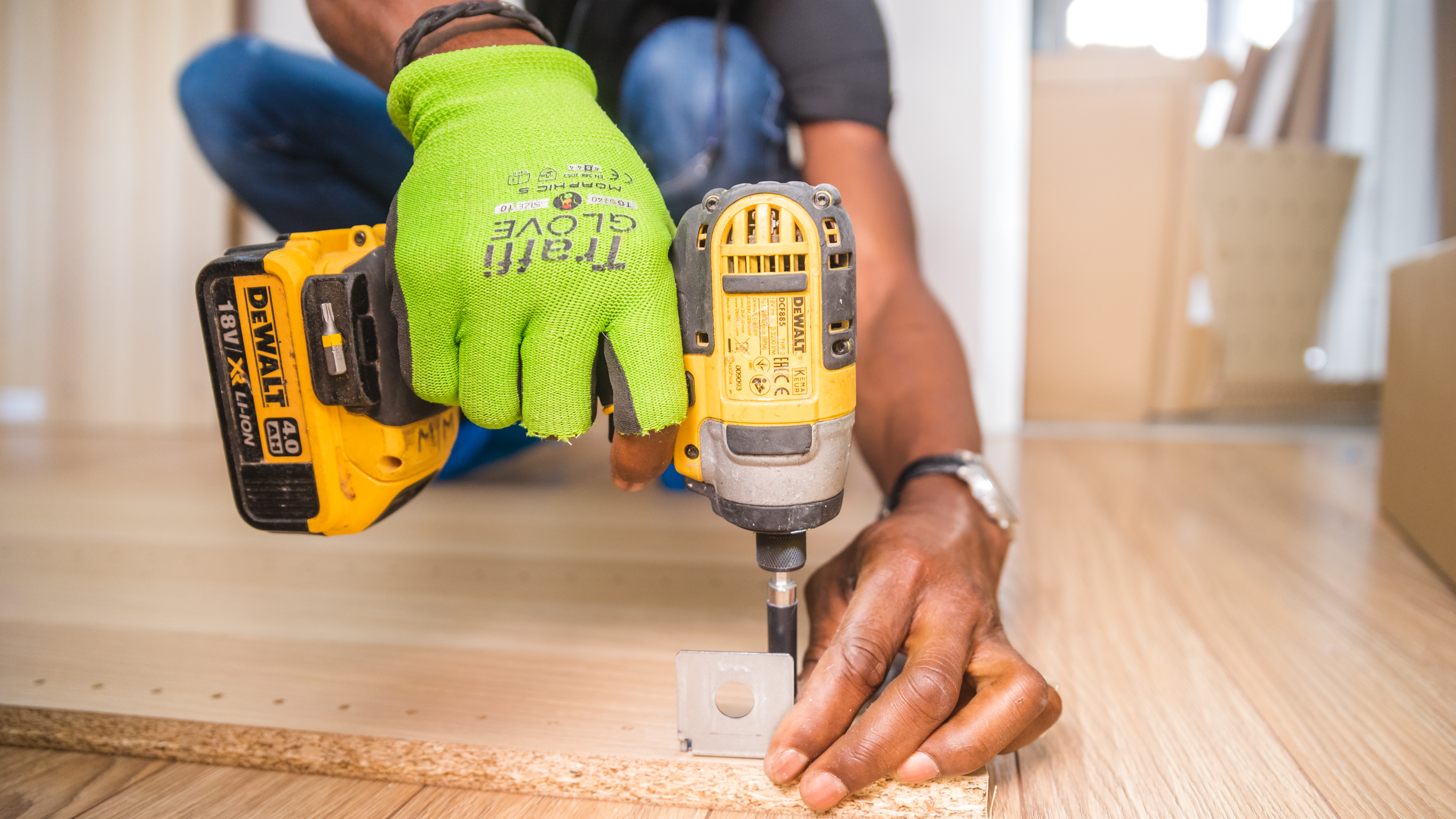 A man using a drill