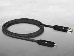 black charging cable