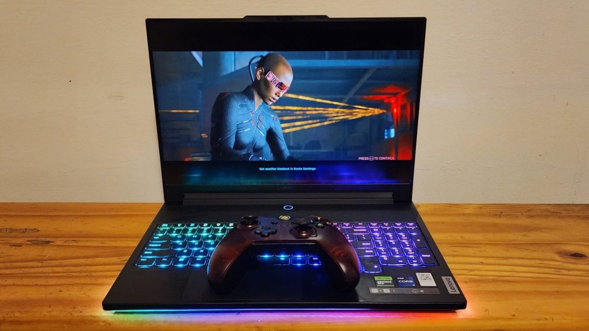 Cyberpunk 2077 on the Lenovo Legion 9i