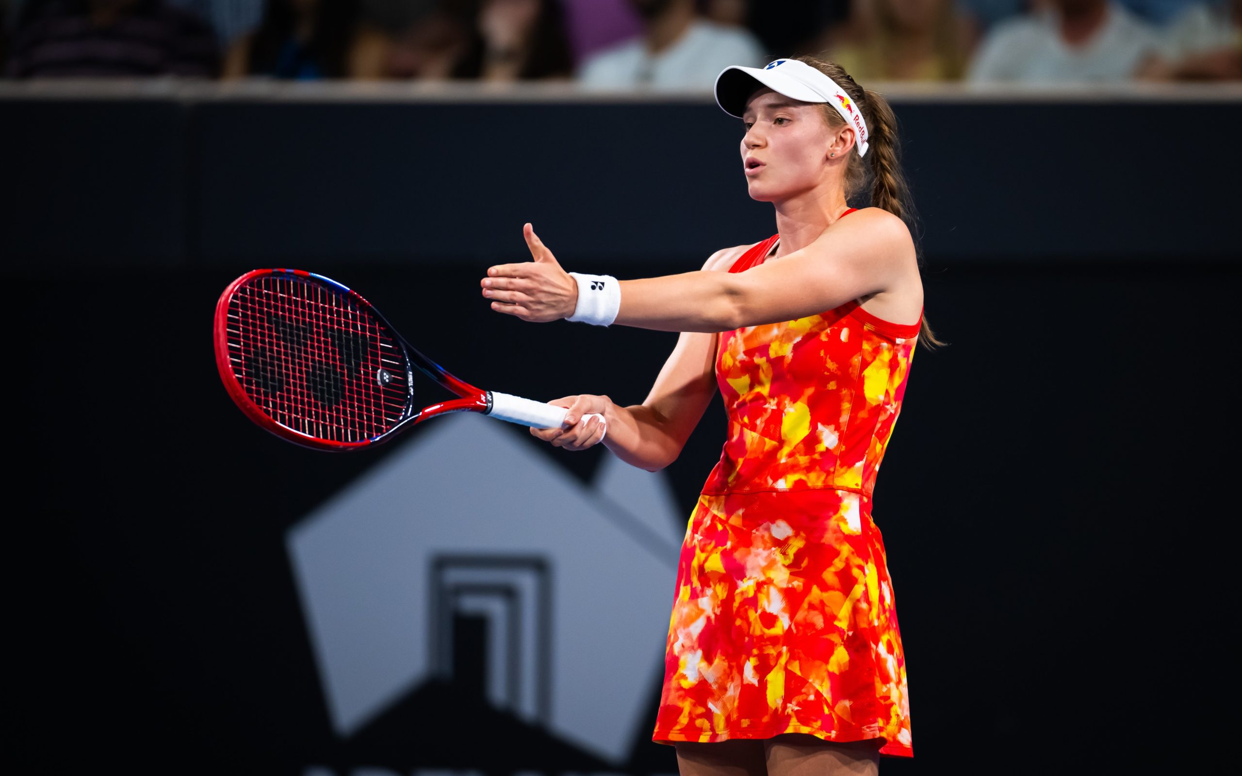 Elena Rybakina of Kazakhstan in action