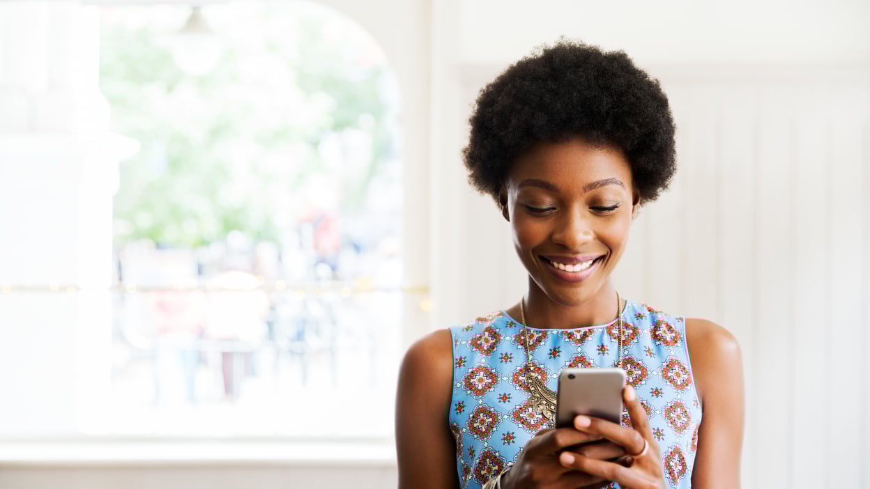 Woman looking at phone
