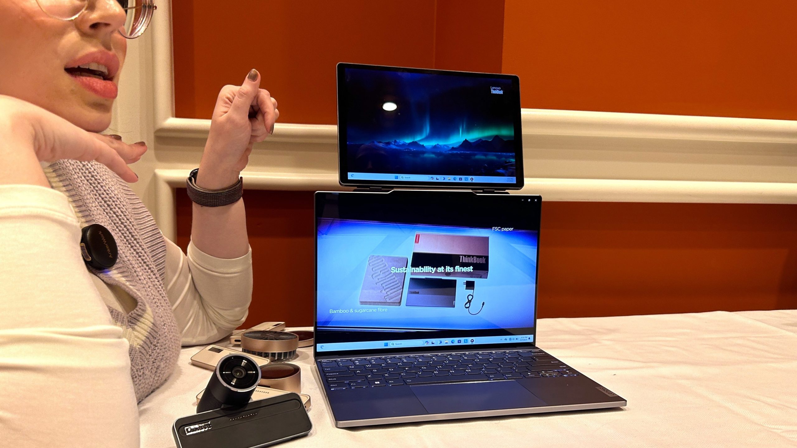 Magic Bay tablet on laptop