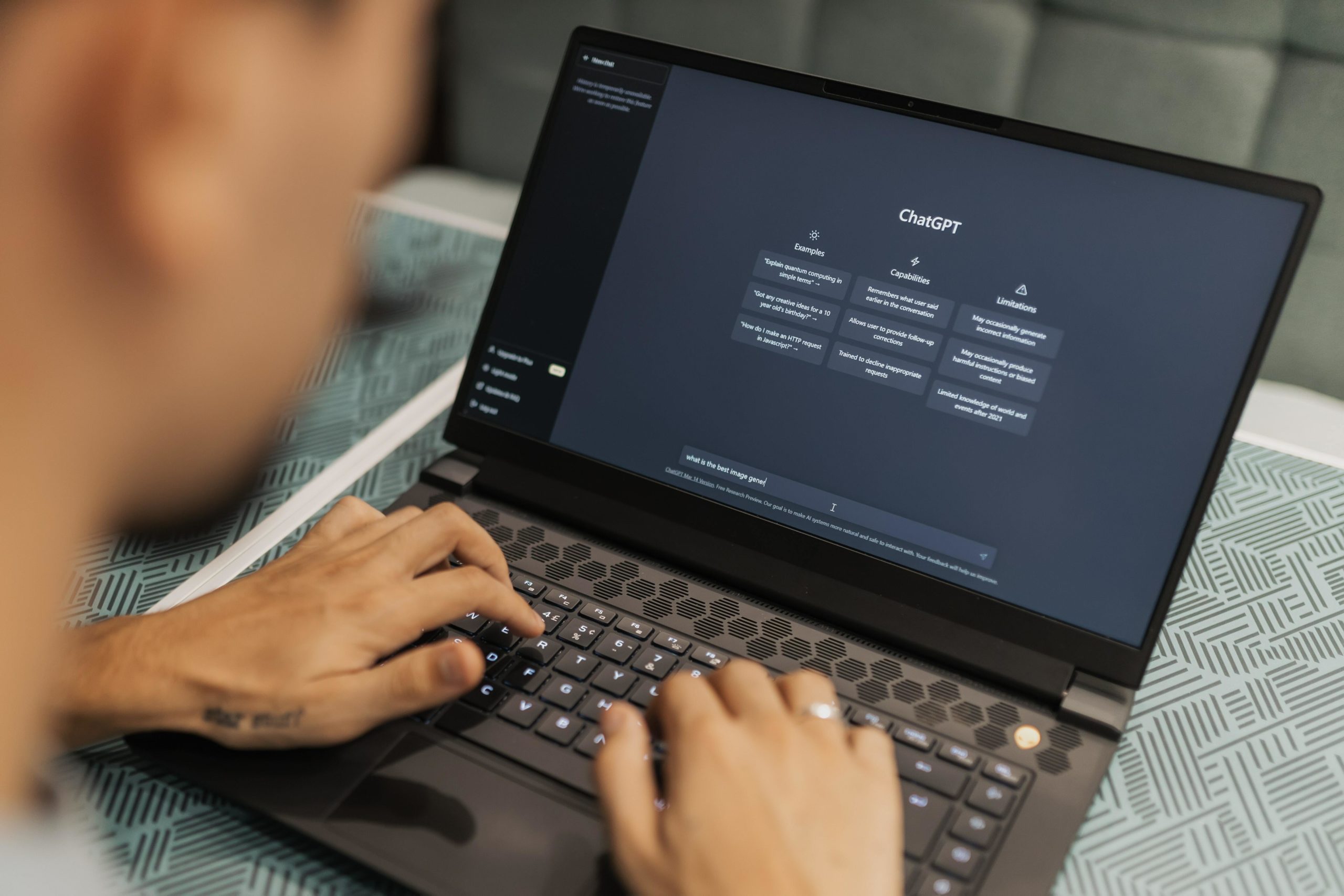 ChatGPT on laptop