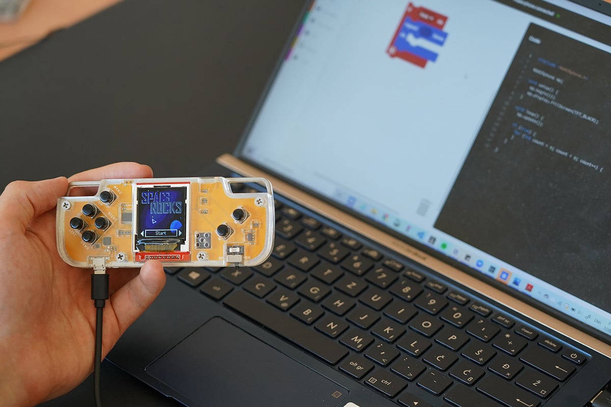 DIY console in yellow