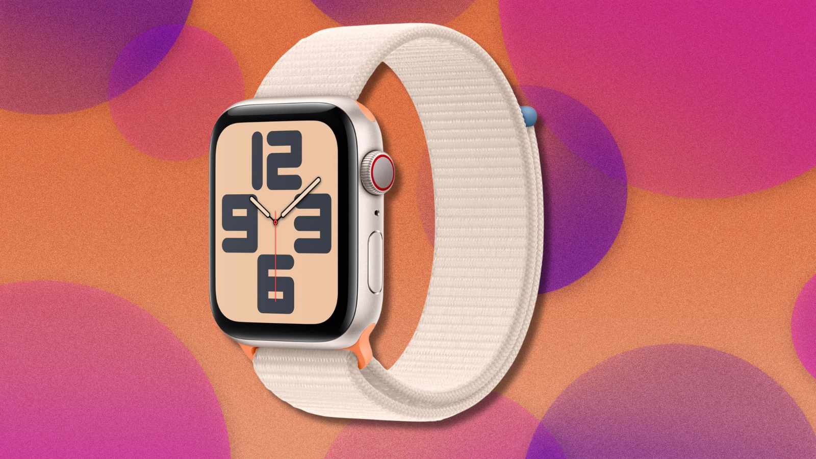Apple Watch SE on colorful abstract background
