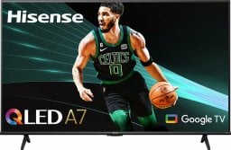 Hisense - 75" Class A76K Series QLED 4K UHD Smart Google TV on a white background