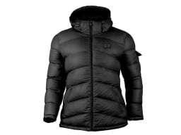 women's heated coat in black