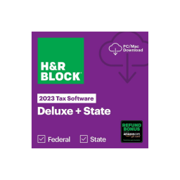 H&R Block Tax Software Deluxe + State 2023