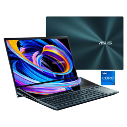 Asus ZenBook Pro Duo 15 on white background