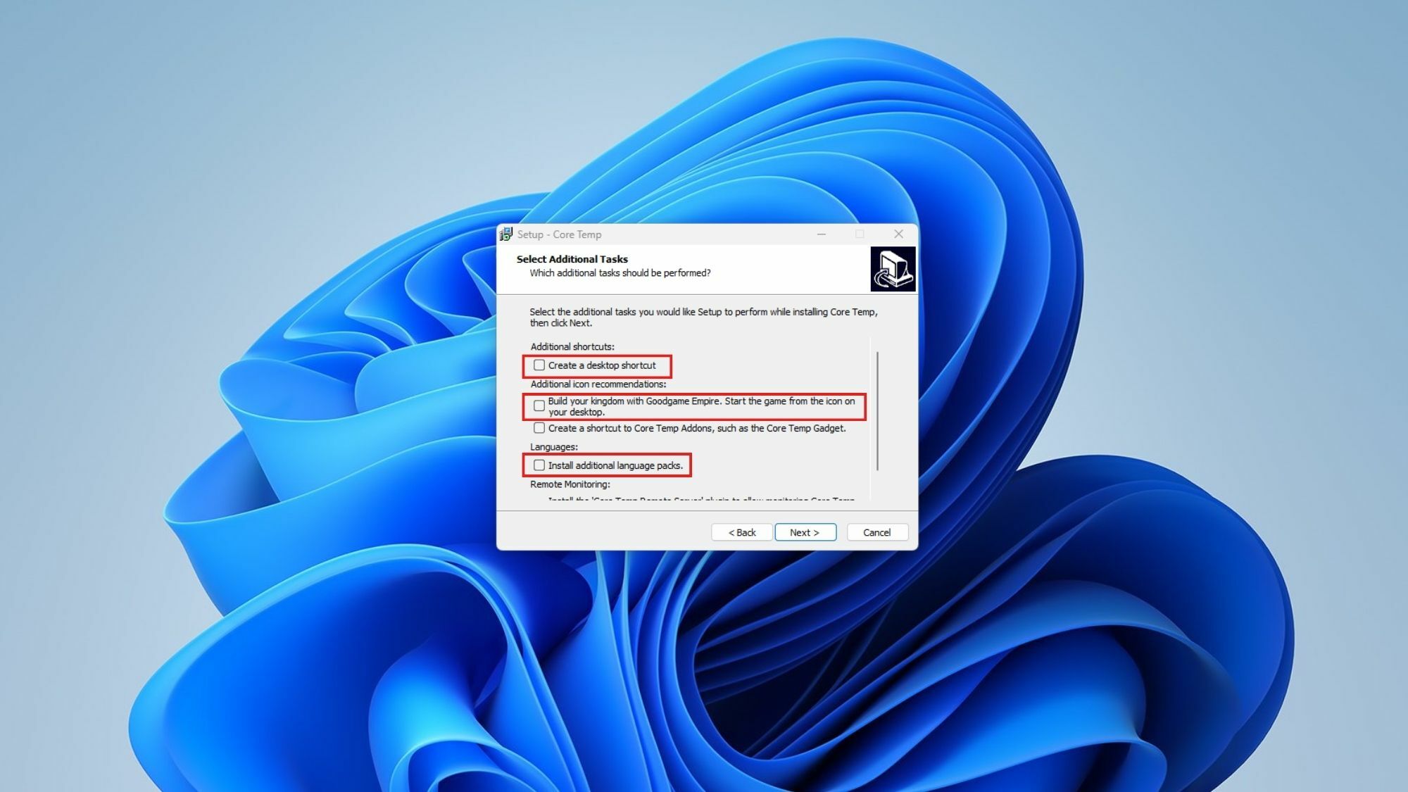 Installing Core Temp on Windows