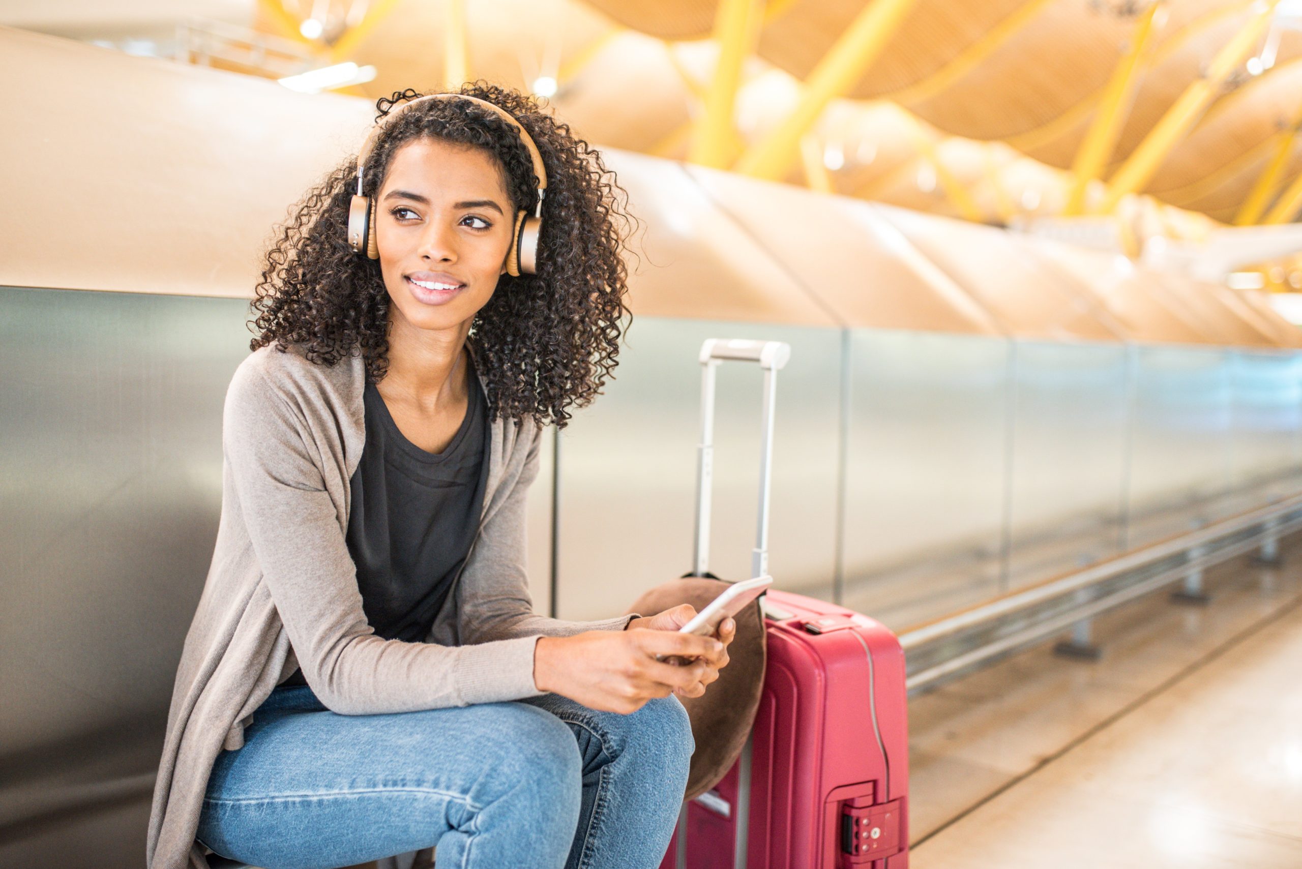 woman in an airport
