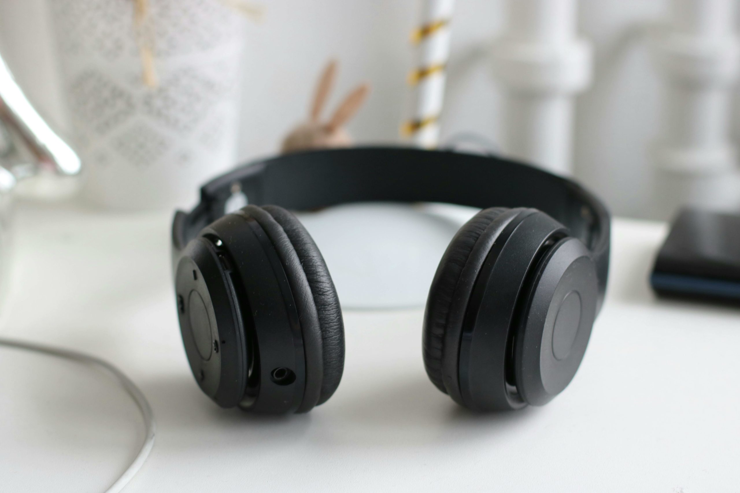 Headphones on desk