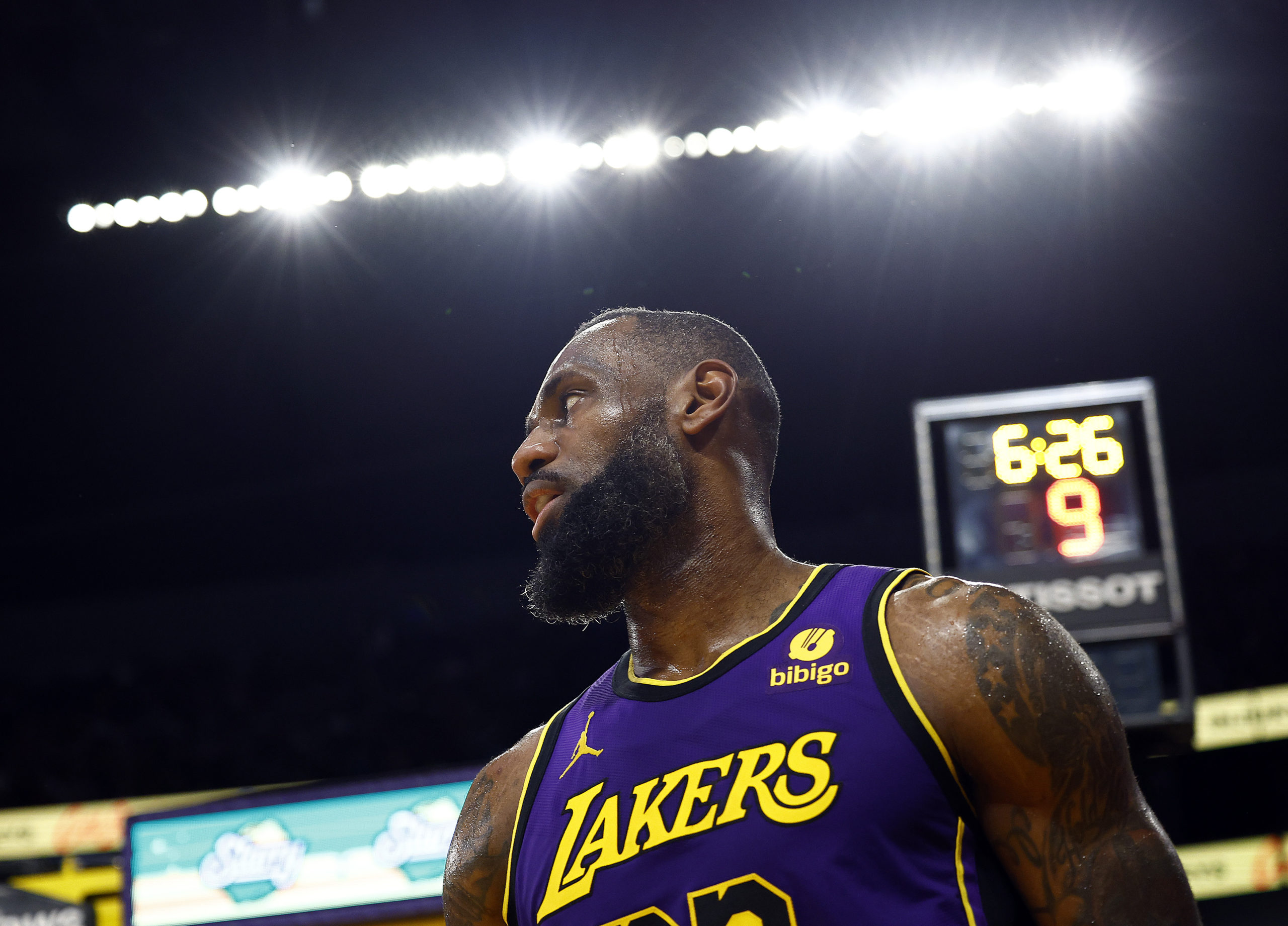 LeBron James of the Los Angeles Lakers