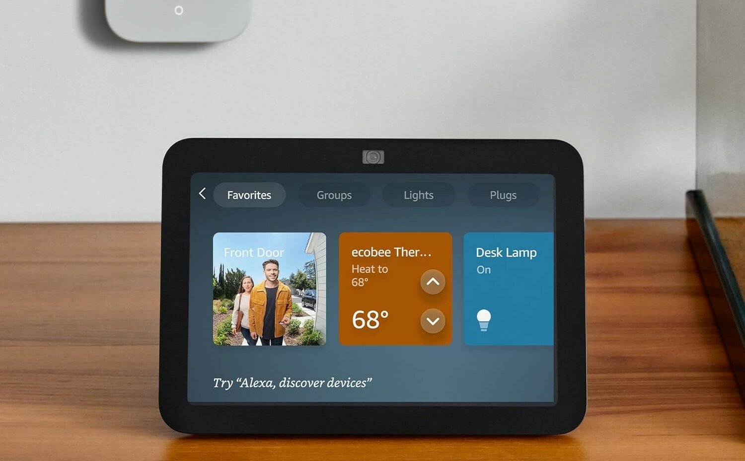 an amazon echo show 8 on a table