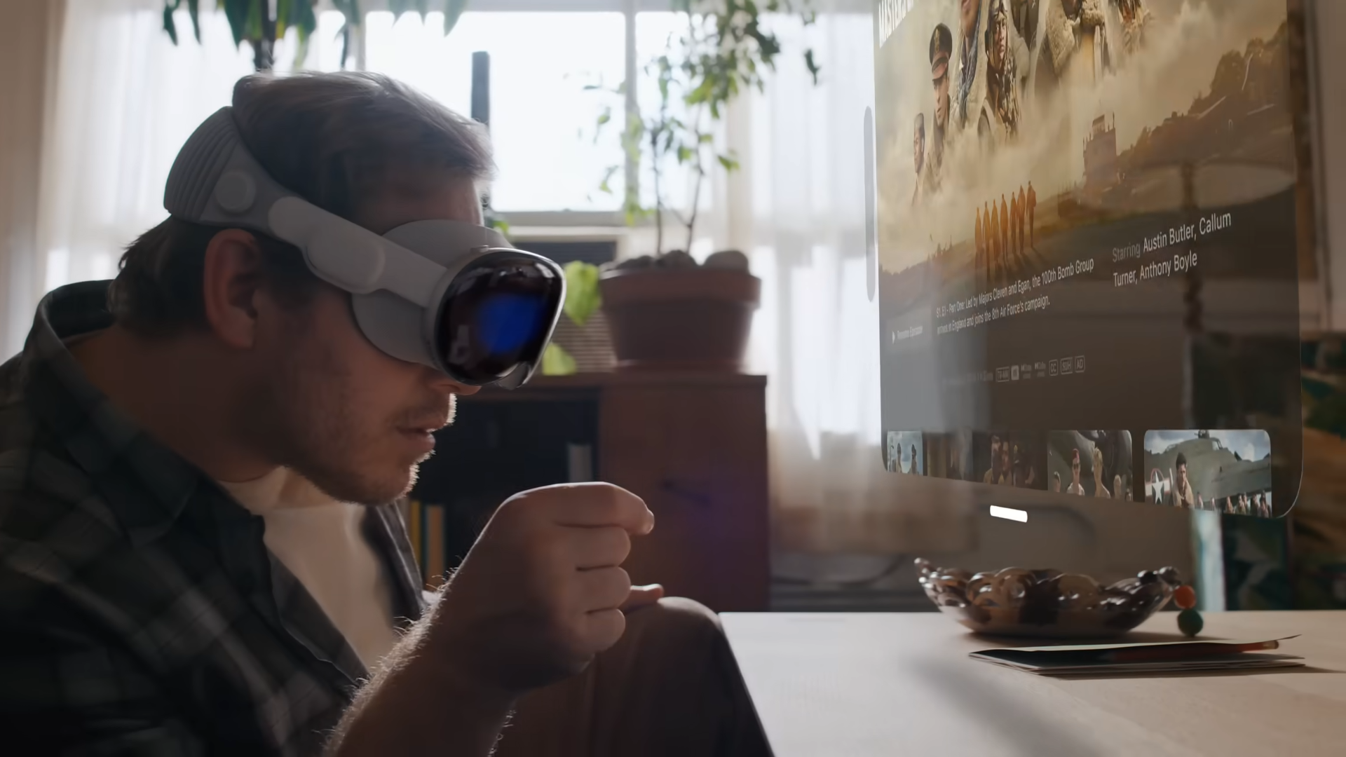 Man wearing Apple Vision Pro