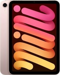 a pink apple ipad mini on a white background