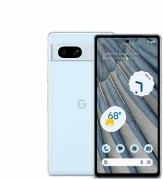 a google pixel 7a on a white background