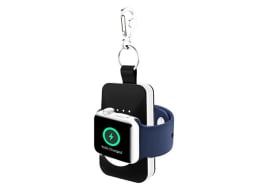 Apple watch on charger keychain