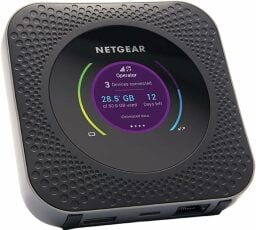 a netgear nighthawk m1 mobile hotspot on a white background