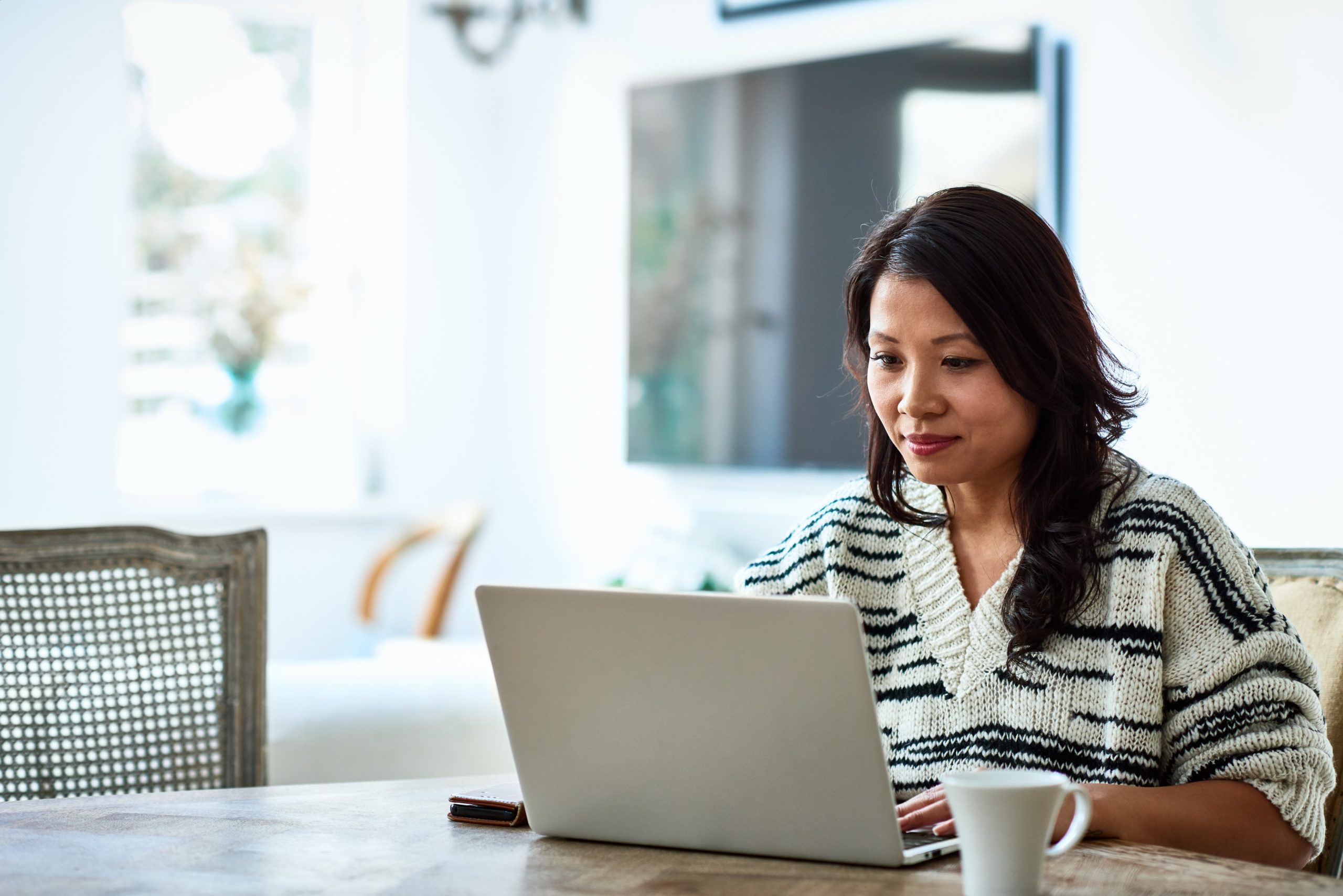 woman using a laptop