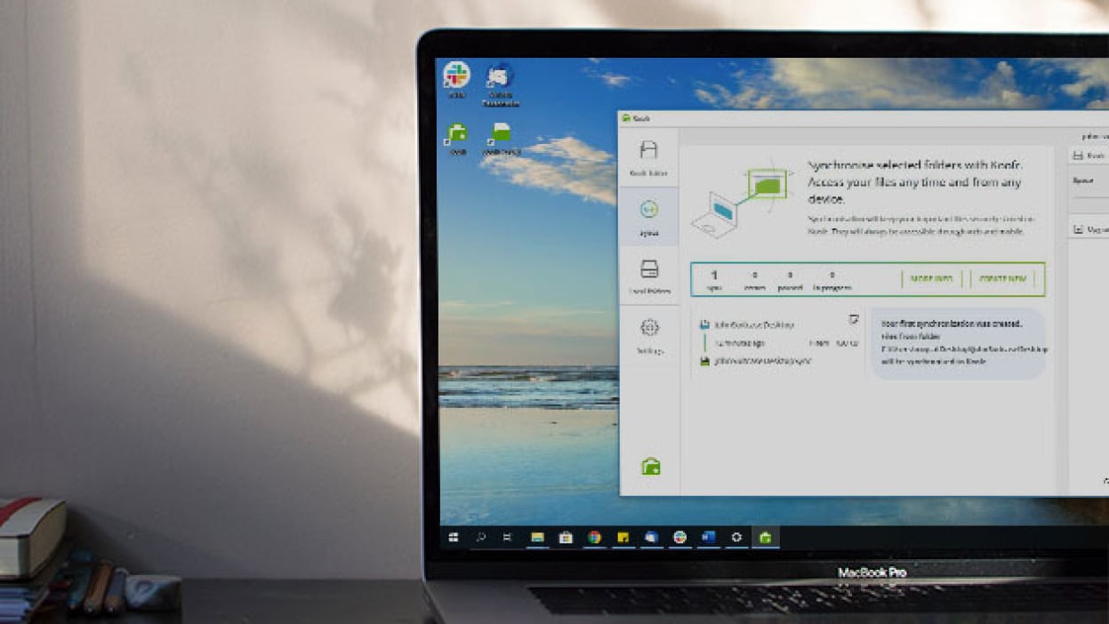 Koofr on PC screen
