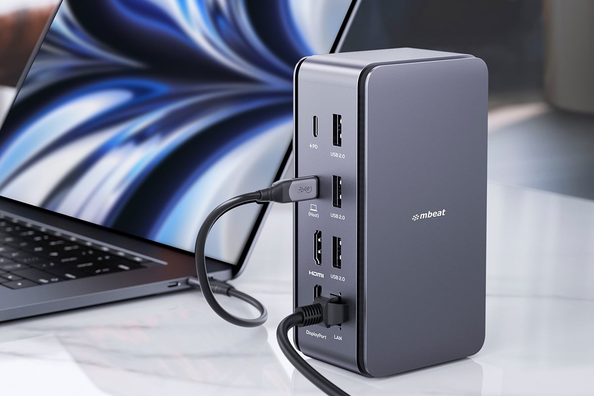 Docking station with two ports in-use