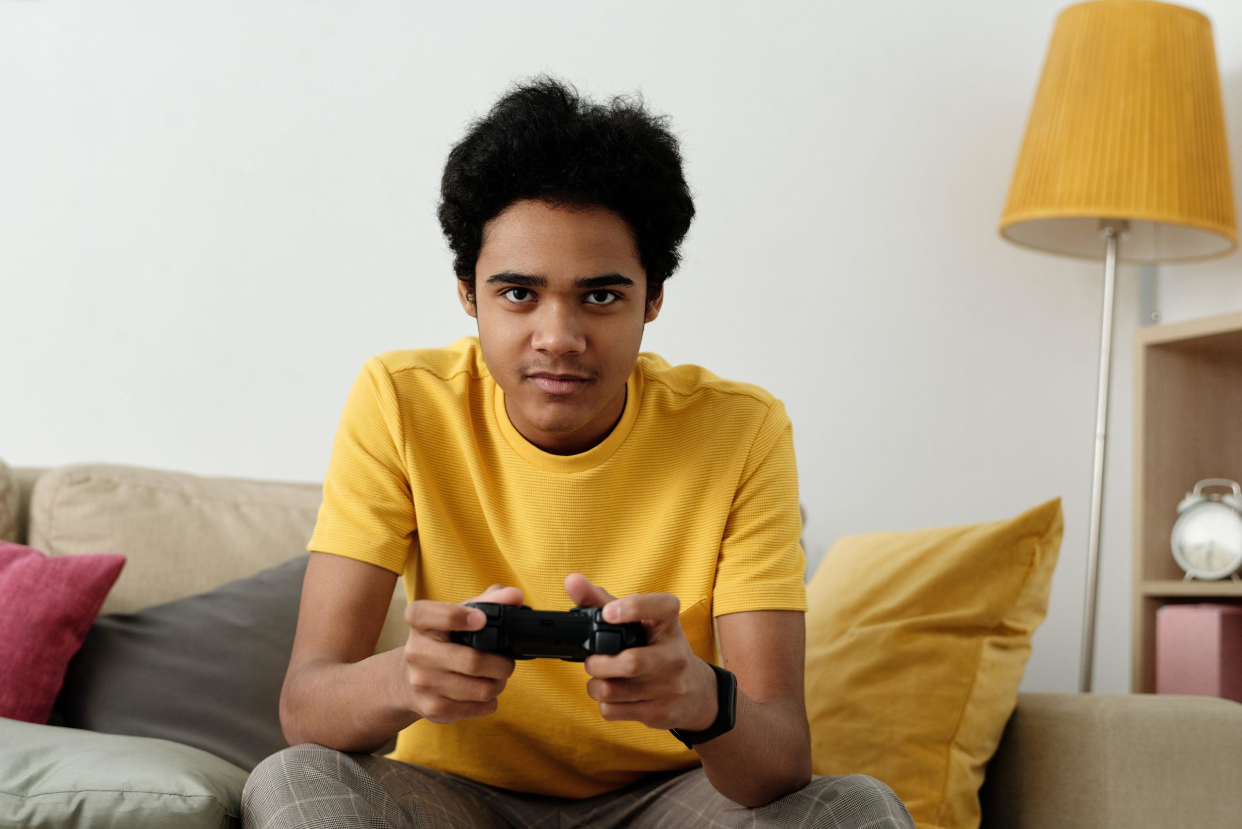 A gamer with a controller