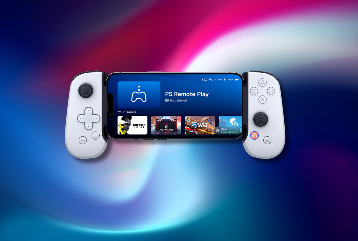 backbone controller against a blue and purple background