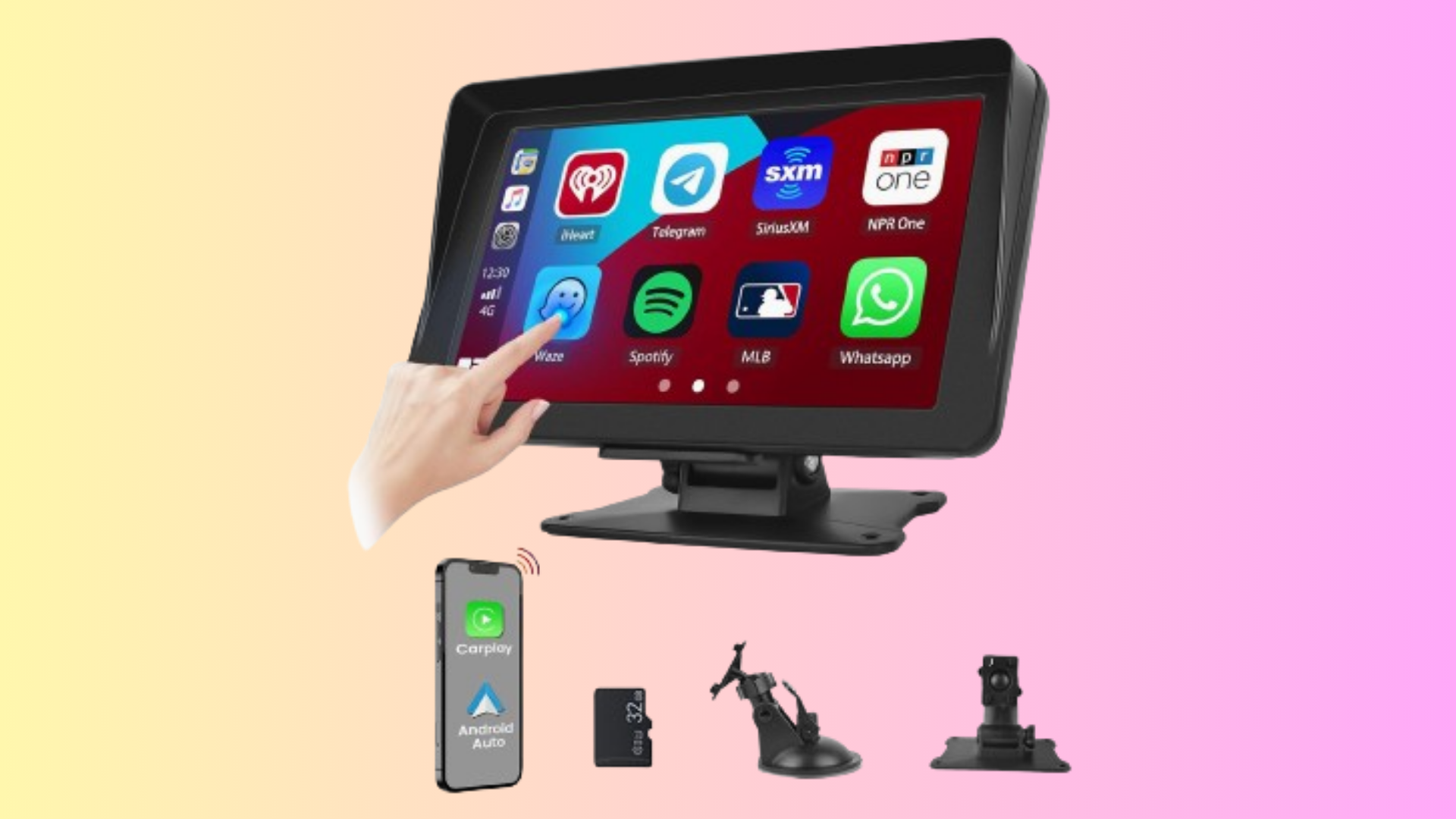 Car display with apps