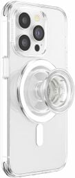 Clear PopSocket attached to an iPhone