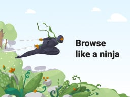 graphic of a ninja flying
