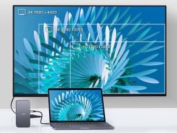 Monitor plugged into docking station