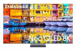 samsung neo qled 8k tv on white background
