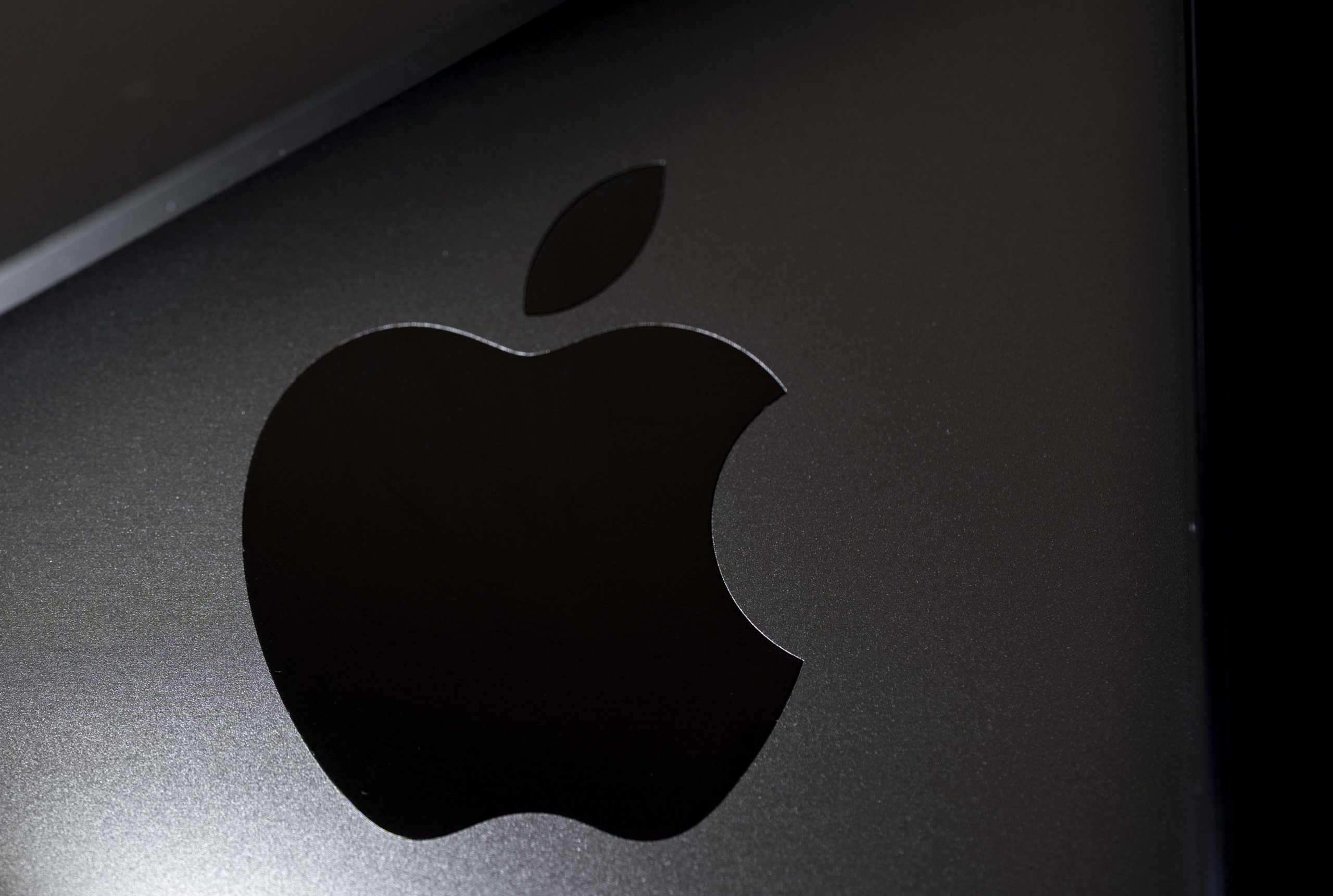 Apple logo on MacBook