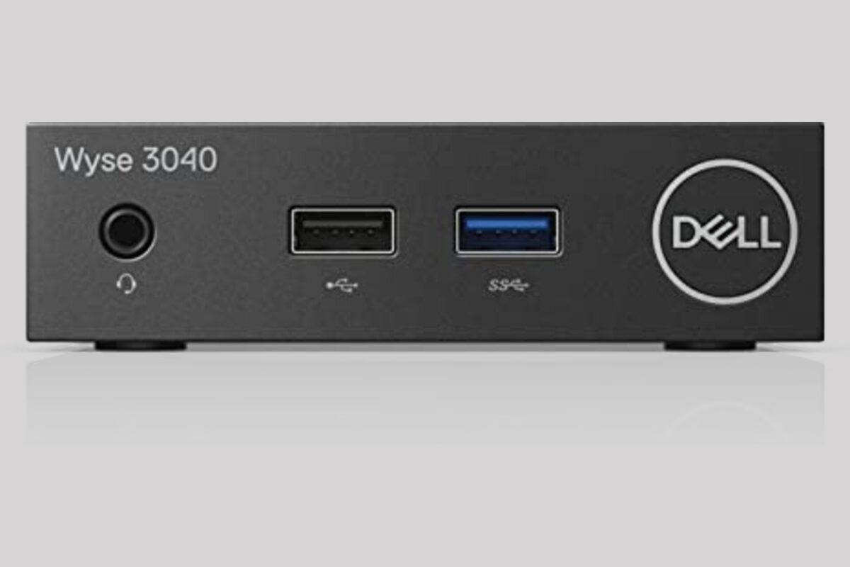 Dell wyse with grey backdrop