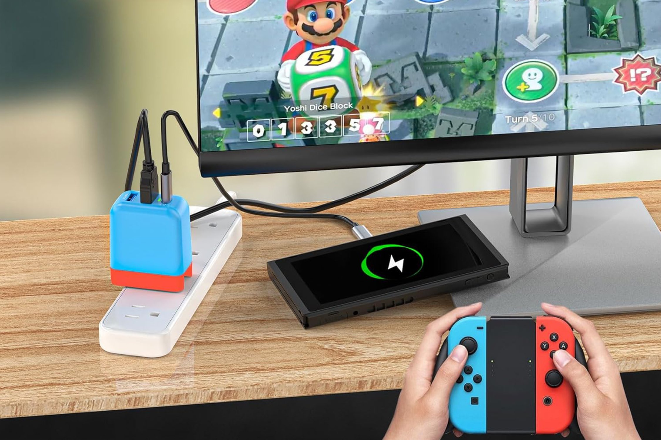 Controller with port and tv.