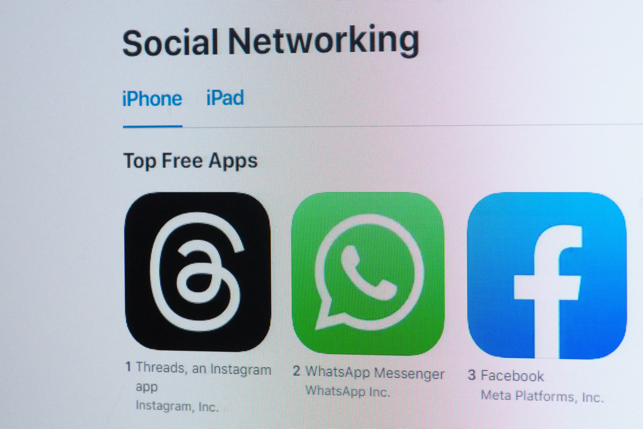 WhatsApp and Threads app